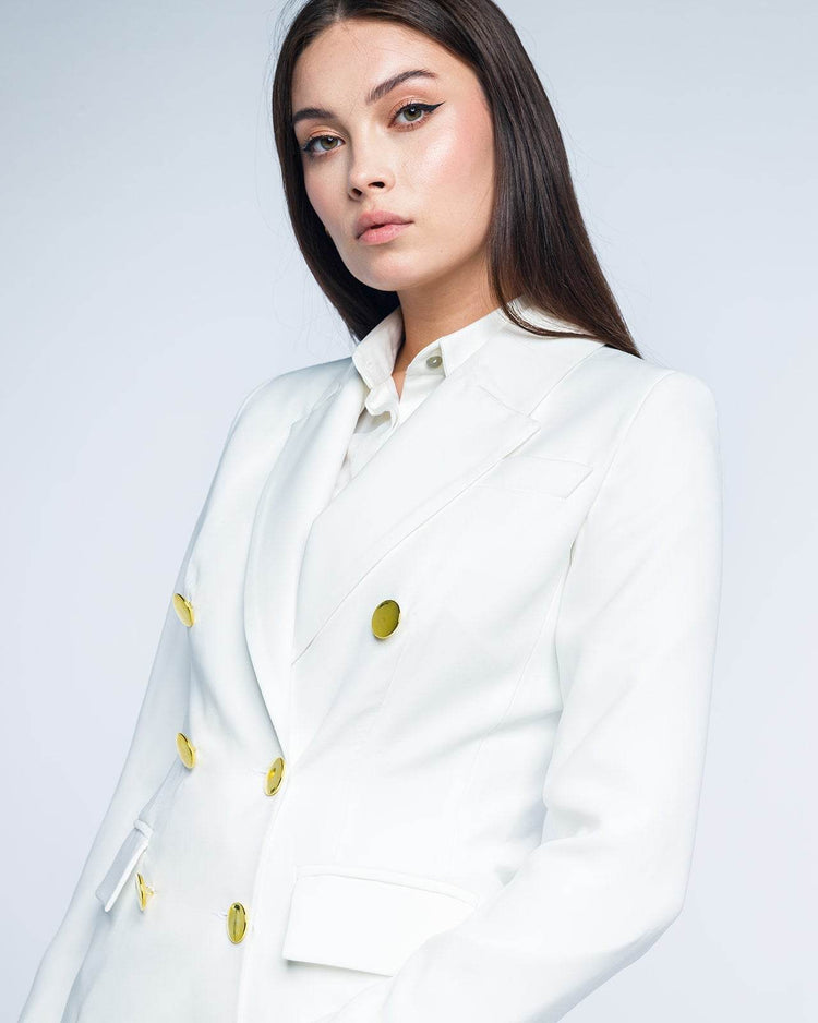 TEXTURED DOUBLE-BREASTED SUIT - MOONMAINS EGY