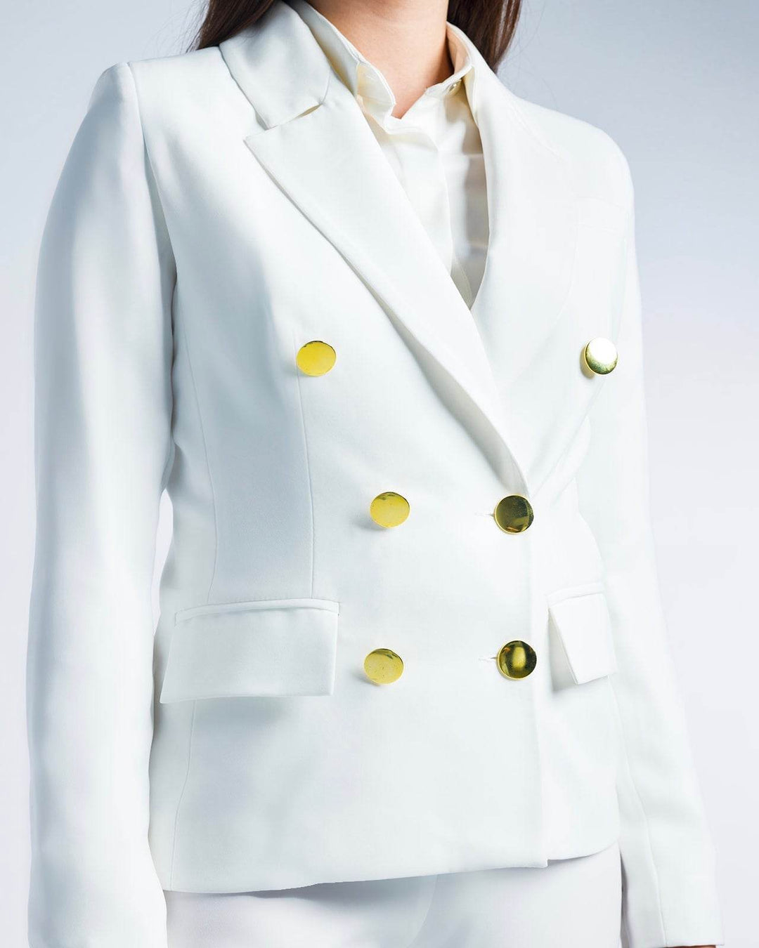 TEXTURED DOUBLE-BREASTED SUIT - MOONMAINS EGY