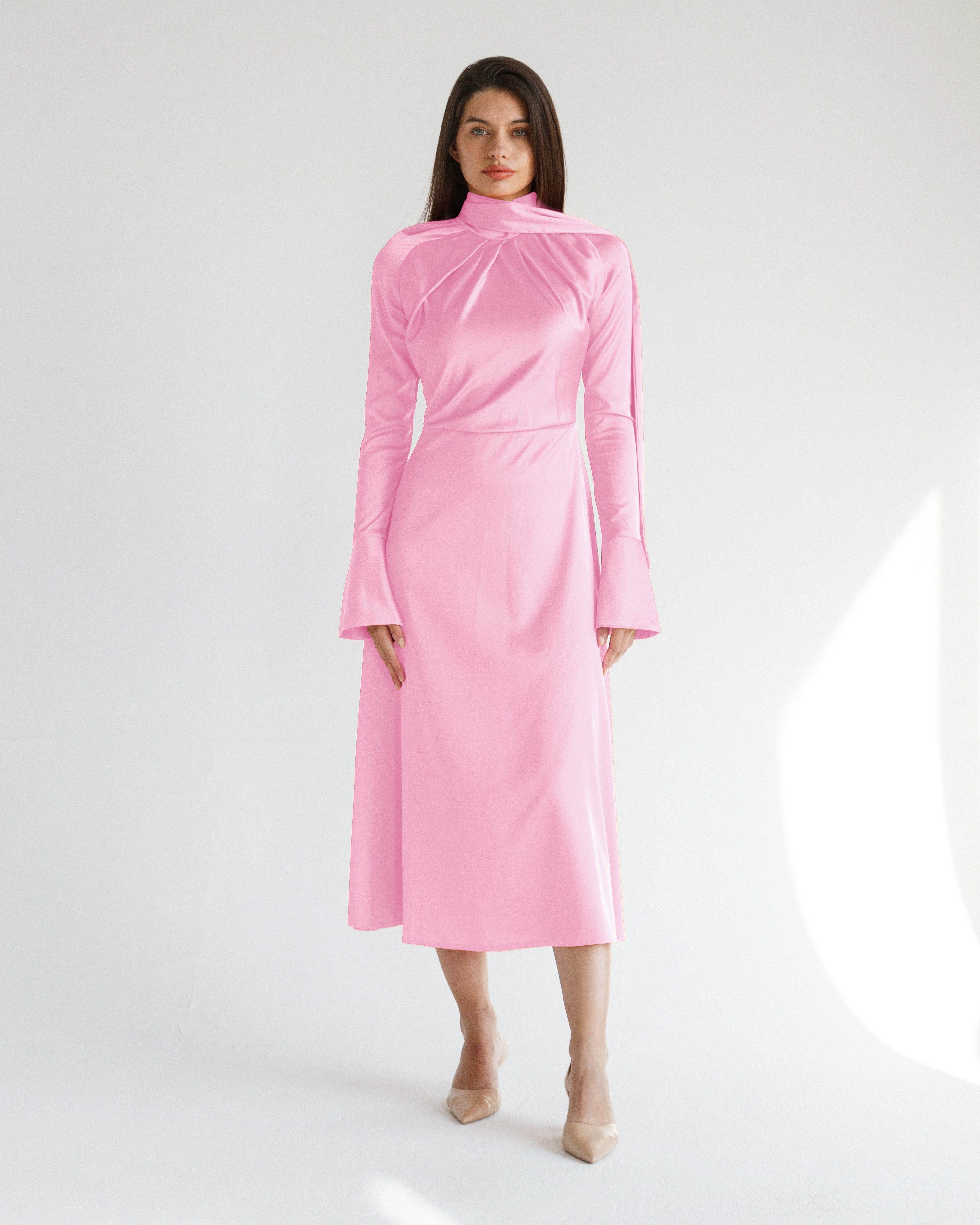 ROSARA SATIN DRESS - MOONMAINS EGY