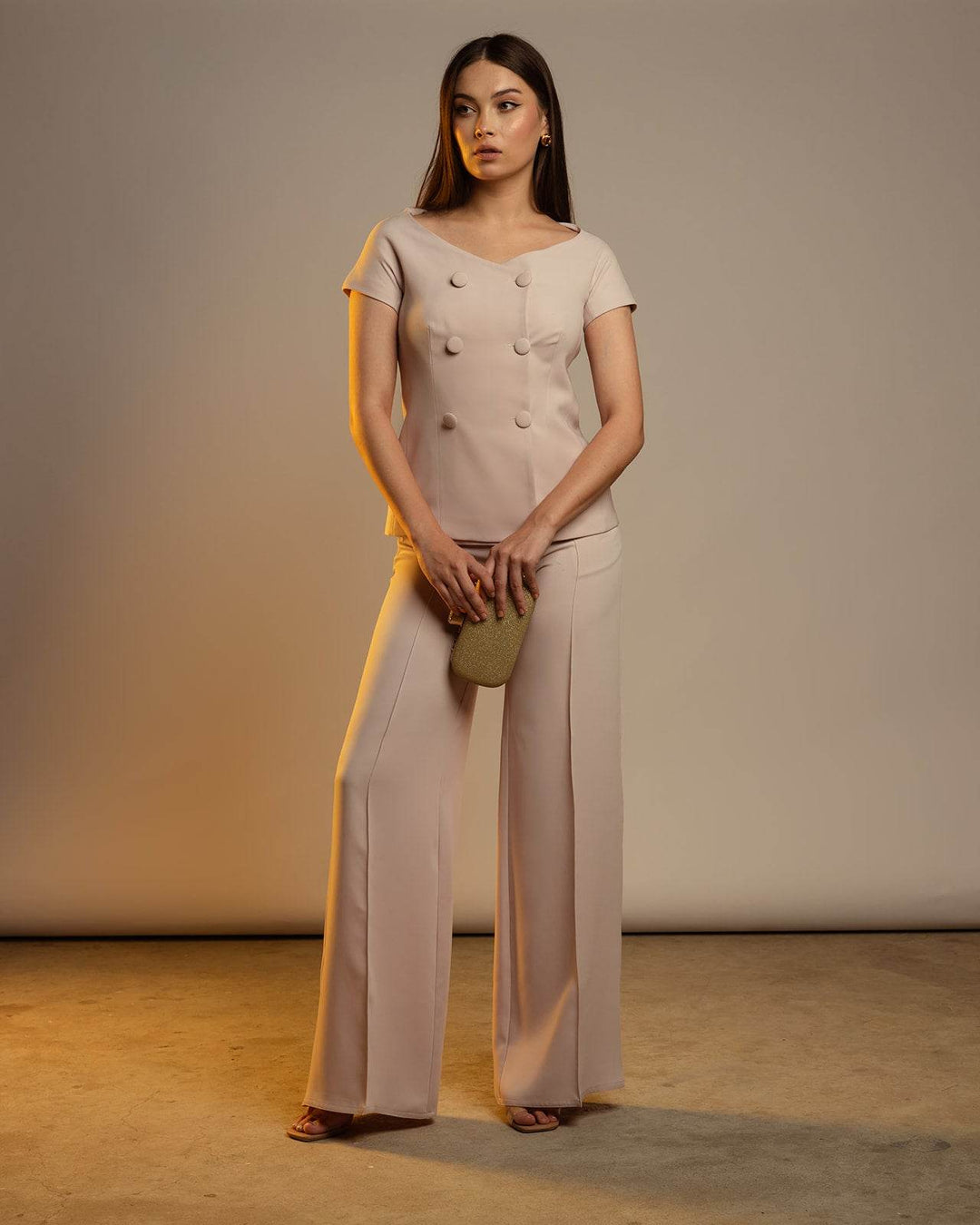HIGH RISE WIDE LEG TROUSERS - MOONMAINS EGY