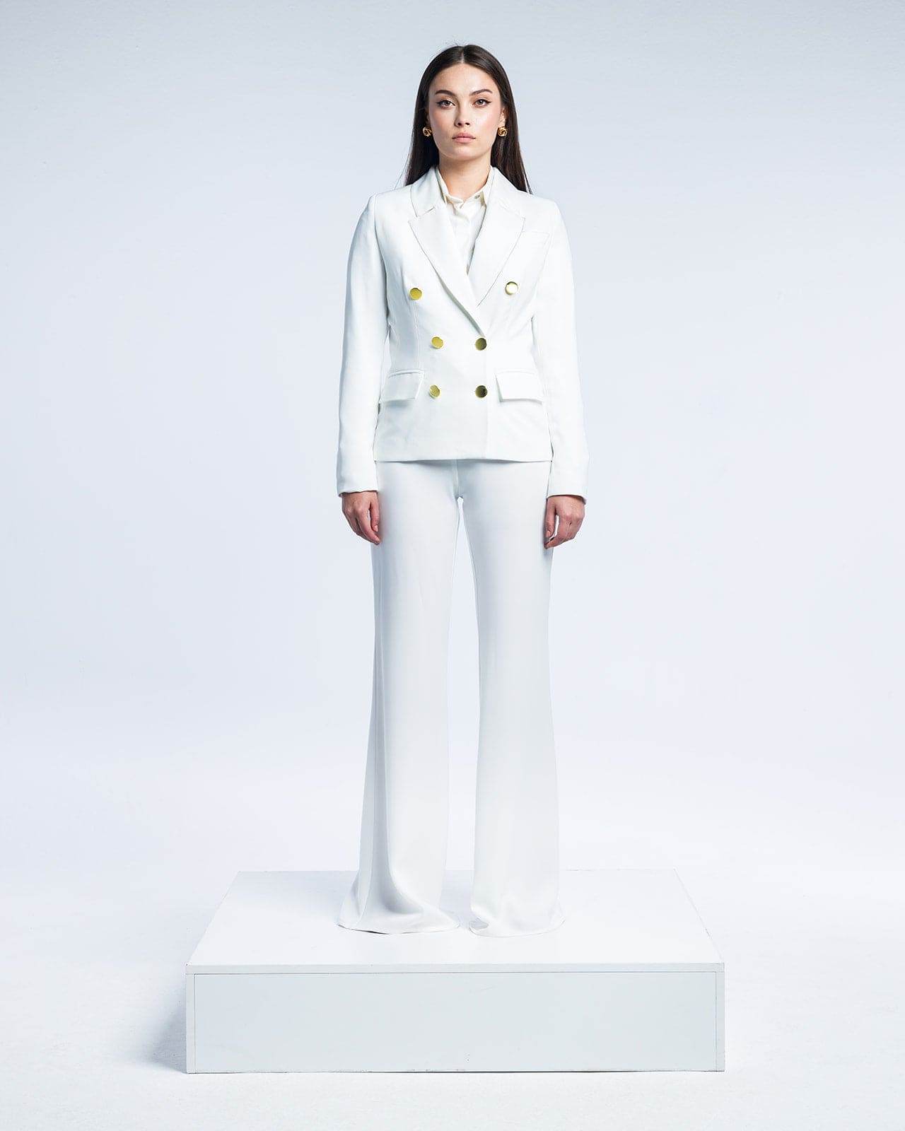 TEXTURED DOUBLE-BREASTED BLAZER - MOONMAINS EGY