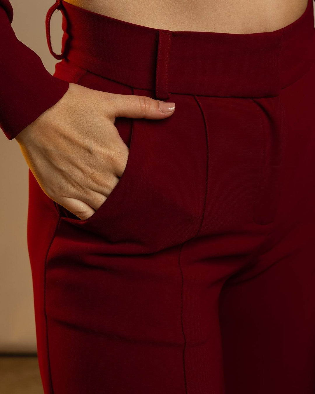 HIGH RISE WIDE LEG TROUSERS - MOONMAINS EGY