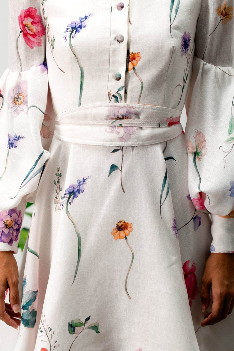 Blooming Meadow Longsleeves mini Dress - MOONMAINS EGY
