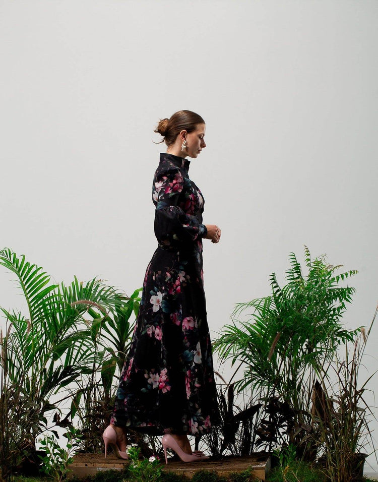 Lilwen Long Sleeves Maxi Dress - MOONMAINS EGY