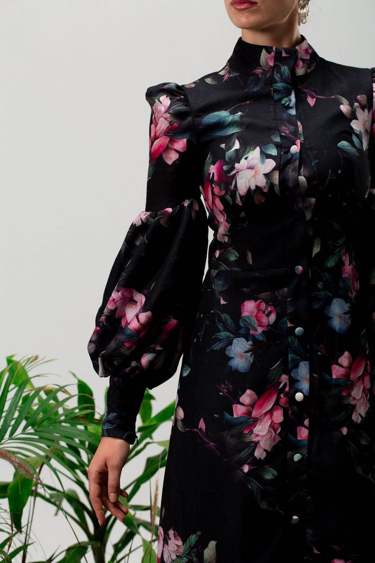 Lilwen Long Sleeves Maxi Dress - MOONMAINS EGY