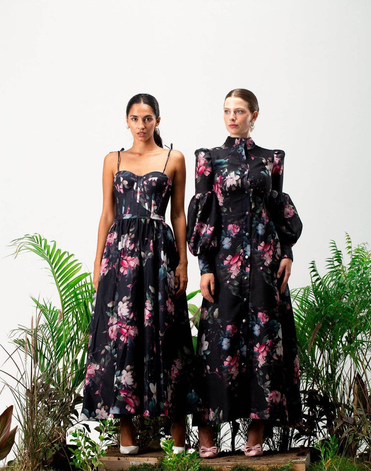 Lilwen Long Sleeves Maxi Dress - MOONMAINS EGY