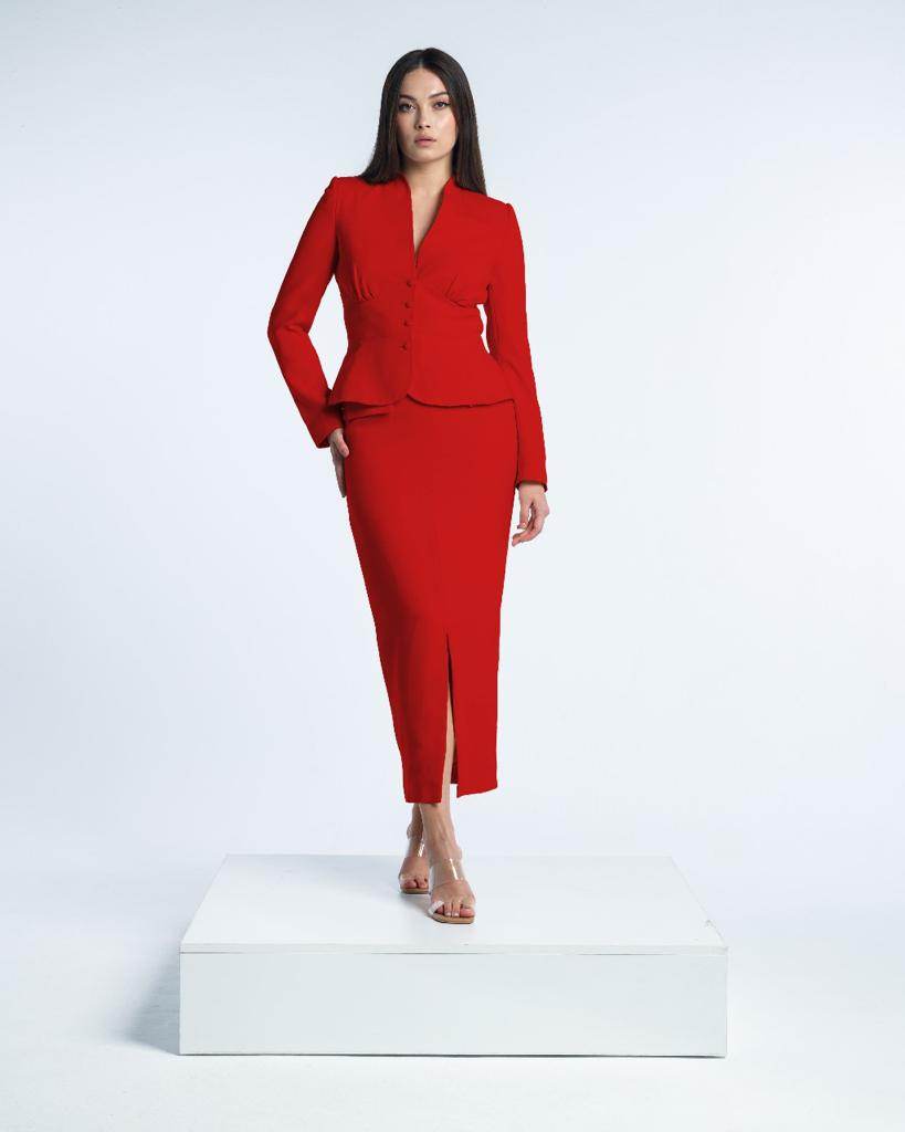 CAMELA BELTED MINI BLAZER - MOONMAINS EGY