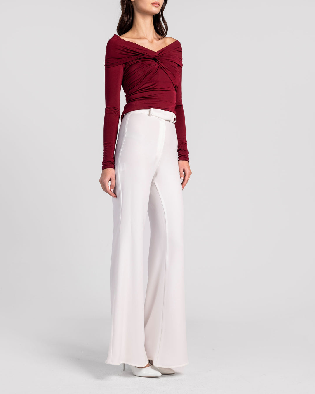 Asymmetrical Elegance Ruched Blouse