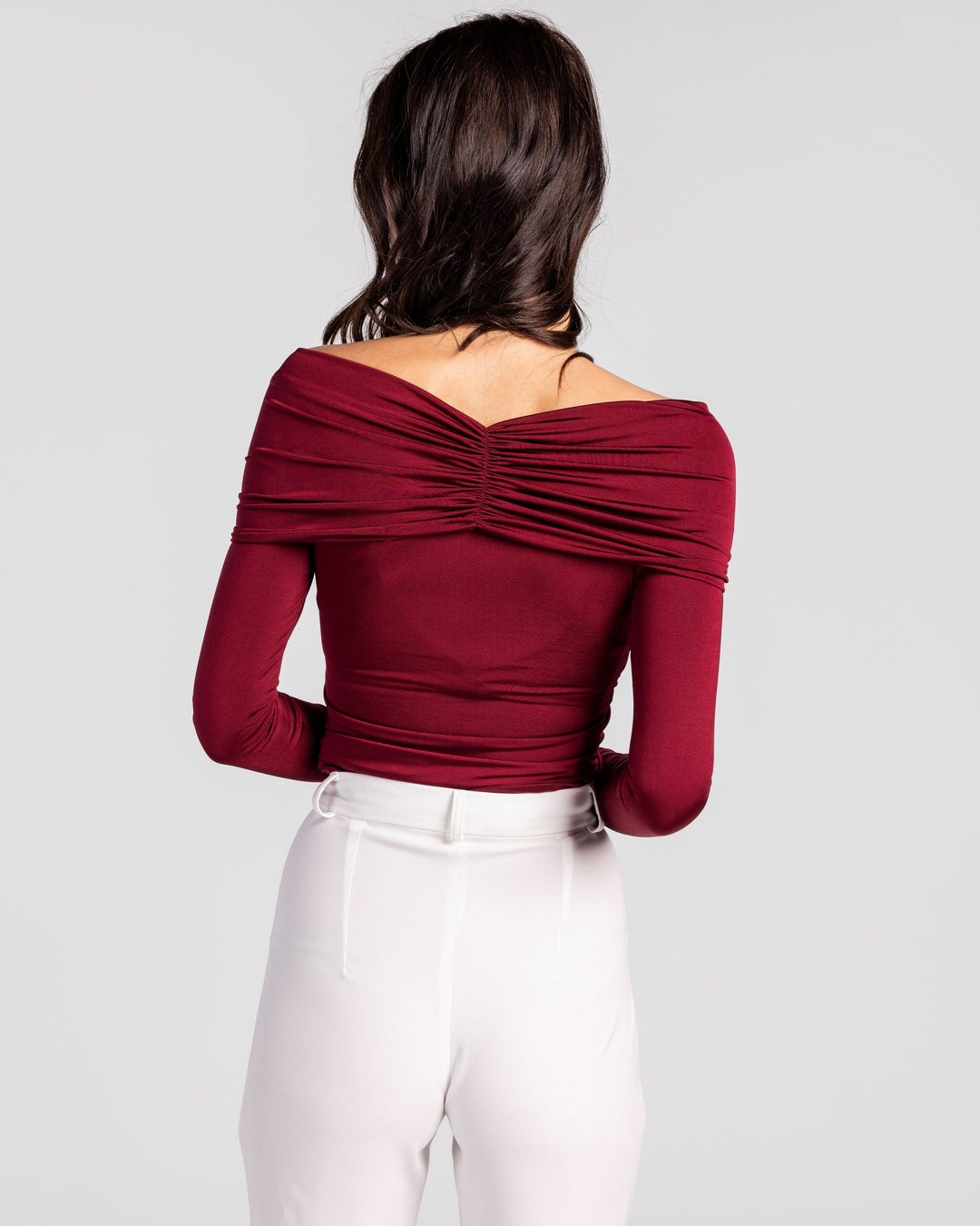 Asymmetrical Elegance Ruched Blouse