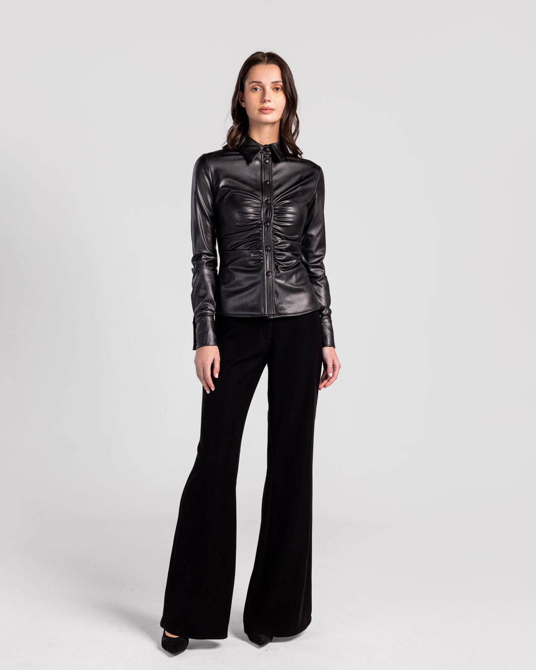 Sleek Silhouette Leatherette Top