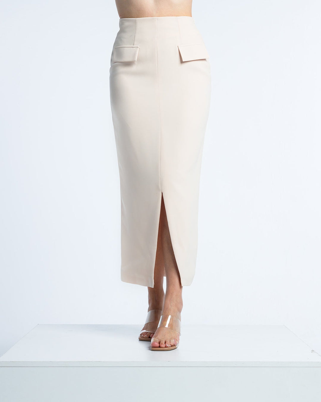 MIDI PENCIL SKIRT WITH POCKETS