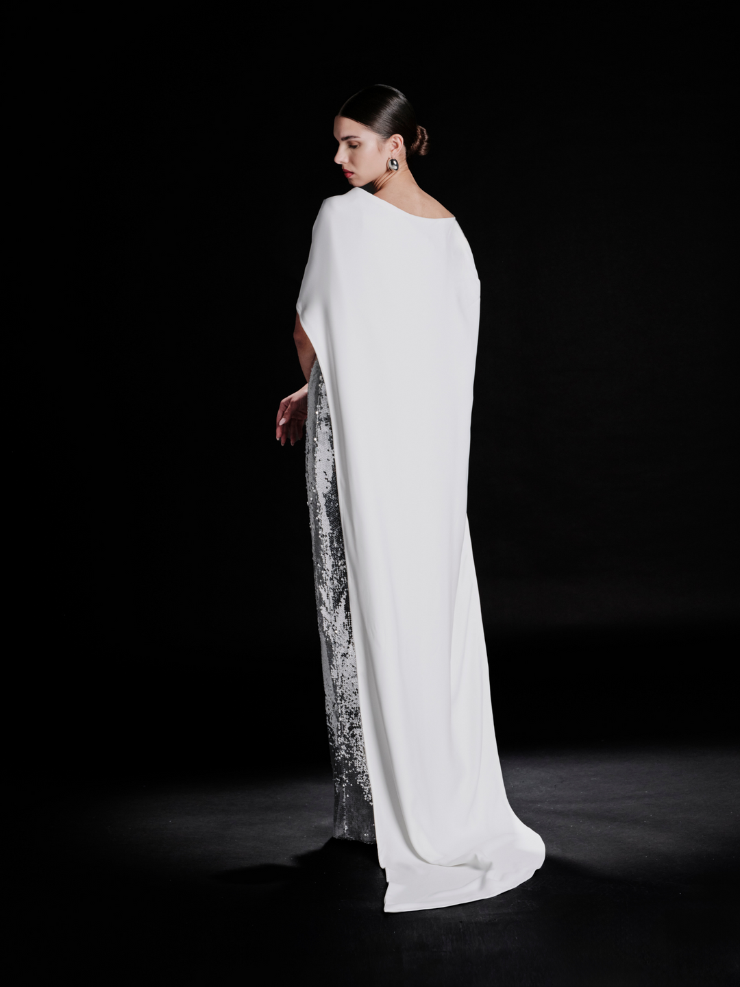 Look 21 – Elegant White & Silver Sequin Gowns