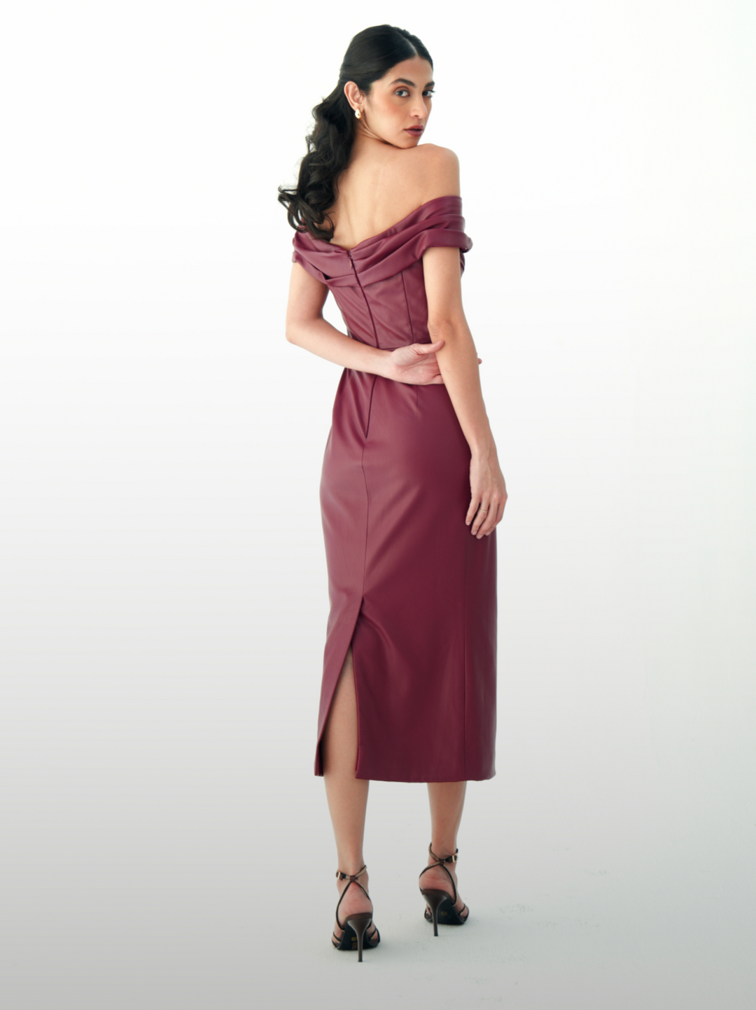 Burgundy Luxe dress