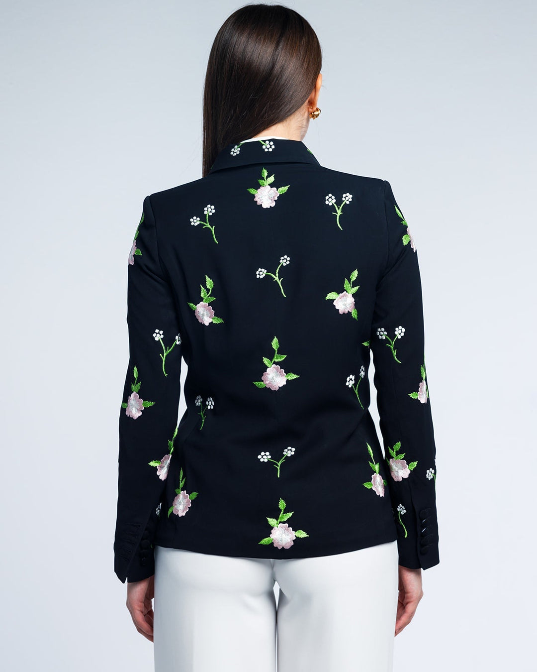 ROSIE - FLORAL EMBROIDERY DOUBLE-BREASTED BLAZER