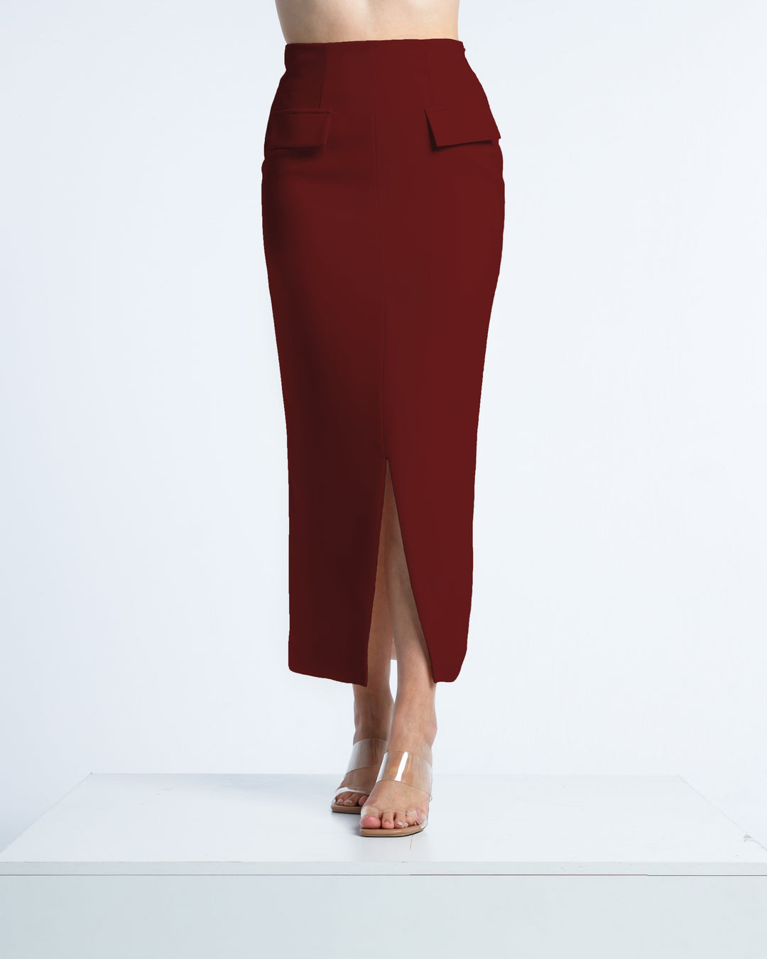 MIDI PENCIL SKIRT WITH POCKETS