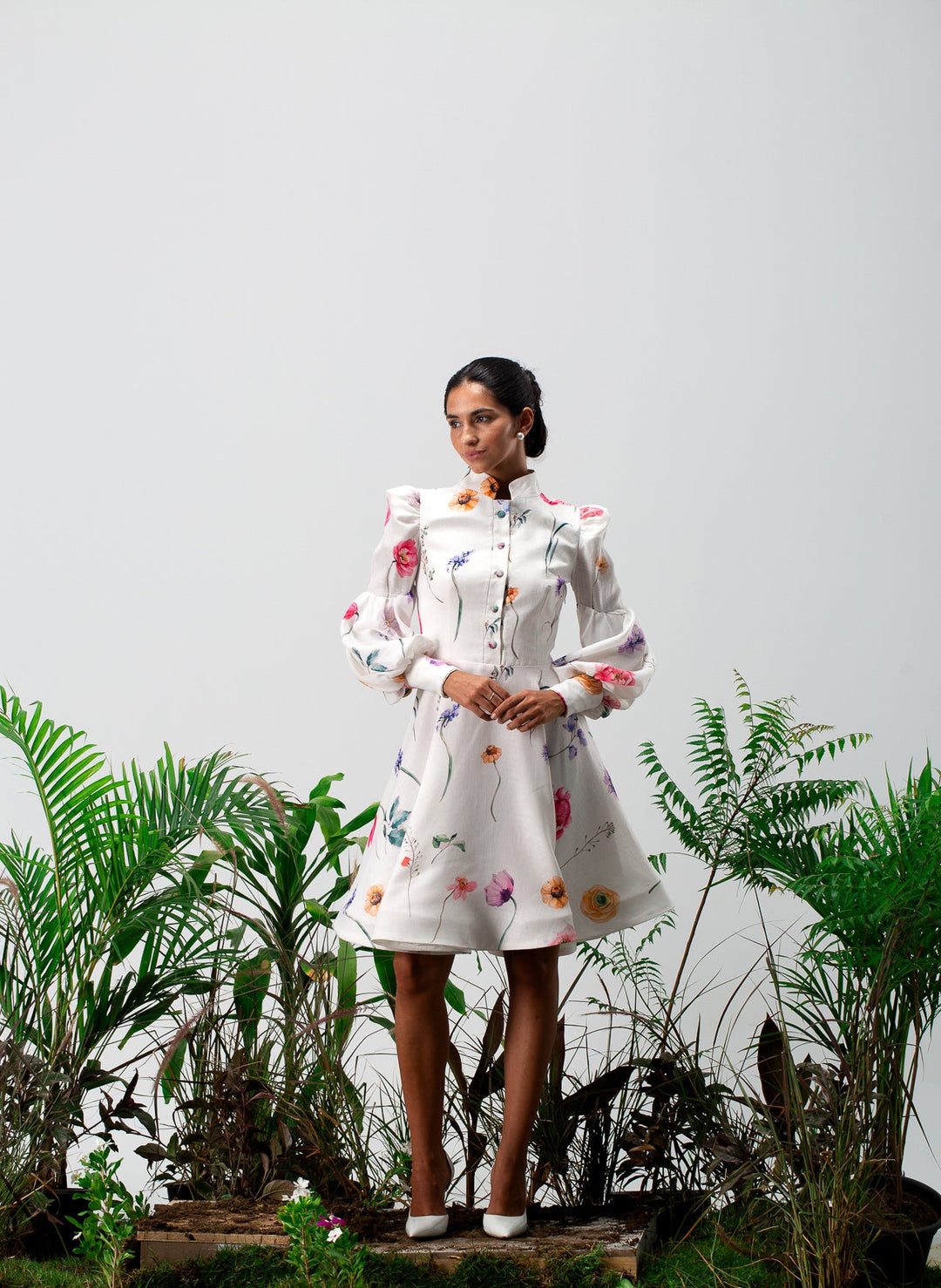 Blooming Meadow Longsleeves mini Dress