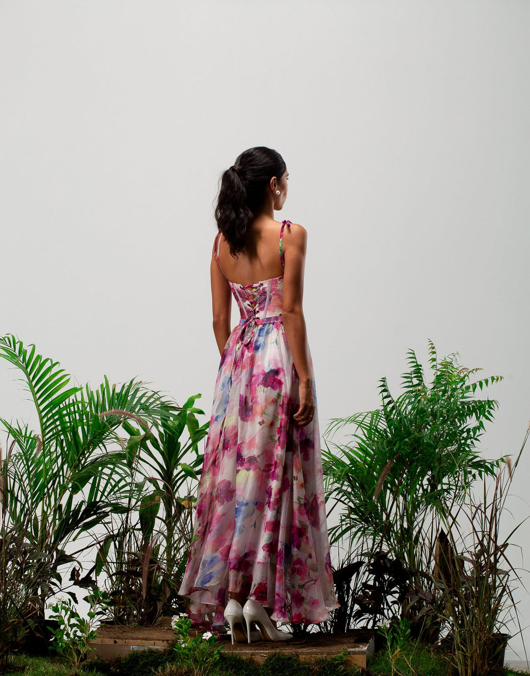 Blossom corset maxi dress