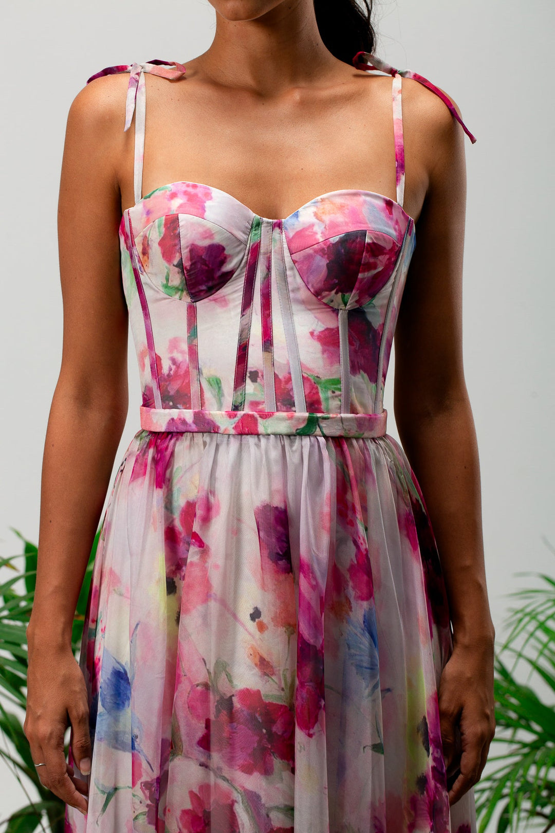 Blossom corset maxi dress